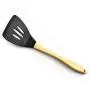 Hjyi Silicone Kitchen wooden Handle Silicone Kitchenware 7 pieces set high temperature resistant cooking shovel spoon non stick pot spatula kitchen tool Set