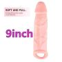 Silicone Cóndom Reusable Pênnís Sleeve Enlargement Toys for Men Chástity Clítoris Stímulator Pênnís Rings 9 INCH