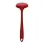 FidgetFidget Silicone Colander Long Handle Spoon Filter Skimmer Kitchen Kitchenware 32cm Red