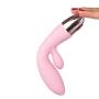 Vibrator - Wireless Waterproof & Rechargeable Silicone Vibrators with Multi Speed Dual Wand as Clitorial Toy for Women - HOT Pink