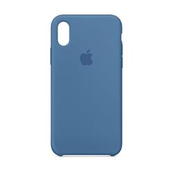 Apple Silicone Case (for iPhone X) - Denim Blue