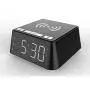 Emerson Radio ER100104 Wireless Charging Alarm Clock with Temperature Detector, Night Light, USB Charging and 1.2” White LED Display