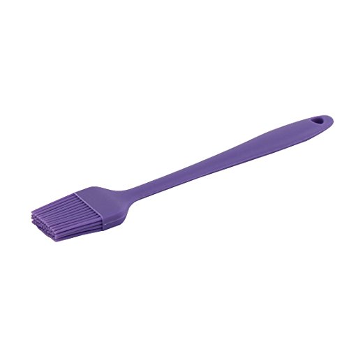 uxcell Silicone Kitchen Barbecue Meet Sauce Oil Painting Brush 20.5cm Long Purple
