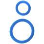 Doc Johnson Titanmen Silicone Cock Rings Double Pack, Blue