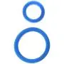 Doc Johnson Titanmen Silicone Cock Rings Double Pack, Blue