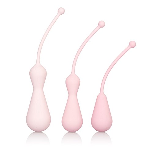 CalExotics Inspire Weighted Silicone Kegel Training Kit ? Hands Free Pelvic Floor Weight Exercise - Waterproof Sex Toys For Couples ? Pink