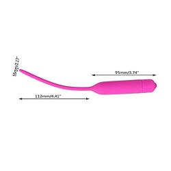 Mini Handheld Inserts Sounding Rod 10 Kinds of Vibration Mode Long Silicone Plug Vibrating Massager for Male