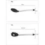 JunbosiKitchenware Silicone Kitchenware 9 Piece Set Stainless Steel Handle Cooking Shovel Spoon Hollow Handle Nonstick Spatula