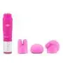 Discreet Pinpoint Massager - Multi Speed Pocket Vibrator - Waterproof - 3 Silicone Attachments - Massage Kit - Sex Toy for Women - Sex Toy for Couples (Pink)