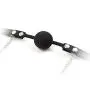 Fetish Sex Toys,2m? Silicone Mouth Gag with Link Clamps Adjustable Couples Play Ball Gags,Black