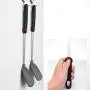 Yvetti Kitchen Utensil Set Durable Non-Stick Silicone High Temperature Resistant Shovel Spoon Brush Kitchenware Cooking Tools Best Kitchen Gadgets for Gift Black C