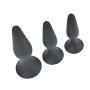 Shootmy 3 Pcs Anal Plugs Starter Kit Butt Plugs Anal Trainer Toys for Men & Women-Waterproof, Medcial Grade Silicone (Black)