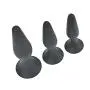 Shootmy 3 Pcs Anal Plugs Starter Kit Butt Plugs Anal Trainer Toys for Men & Women-Waterproof, Medcial Grade Silicone (Black)