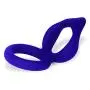 SheLins Softy Silicone Cock Rings Penis Enlarger Stronger and Harder Erection to Prolonging Climax Sex Toys for Men Flexible Size Ring Dark Blue