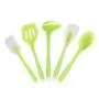 JunbosiKitchenware Silicone Kitchenware 5 Piece Set One-Piece Translucent High Temperature Cooking Spoon Shovel Spoon Shovel Set Kitchenware