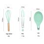 HUShjsd Silicone Kitchenware Set 12-piece Set, Do Not Hurt The Pot Cooking Spoon, Large Hanging Spoon Shovel Set - Non-toxic Chef Gadget, Green
