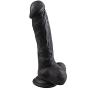 GVN 8 Inch Silicone D-i-l-d-o with Handsfree Suction Cup Male Toys. (black)