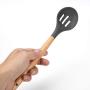 Runshiwan Wood Handle Silicone Kitchenware Non-stick Cook Utensils (Leakage Spoon)