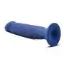 8&quot Realistic Sensa Feel Dual Density Dildo - Platinum Silicone - Long Veined Cock Dong - Suction Cup Harness Compatible - Sex Toy for Women - Sex Toy for Adults (Indigo)