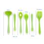 MATCHANT Silicone Kitchenware Set for 6 Pieces Non-Stick Cooking Shovel Spoon Translucent Silicone Kitchenware (Size : 6-Piece)