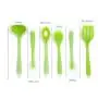 Carriemeow Silicone Kitchenware Set For 6 Pieces Non-stick Cooking Shovel Spoon Translucent Silicone Kitchenware (Size : 6-piece)