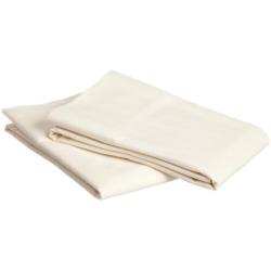 Pinzon Signature Cotton Heavyweight Velvet Flannel Pillow Cases - Standard, Cream