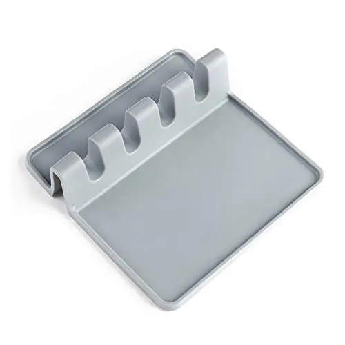 TOPmountain Silicone Spoon Holder Tableware Storage Mat Actual Multicolor Silica Gel Restaurant Kitchenware