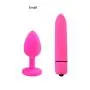 AnLing 4pcs/Set Silicone Beginner Anales Trainer Kits Men and Women Share Pleasure Trainer Kits and 10-Speeds Toy (Pink)