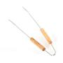 Practical Picnic Kebab Stainless Steel Wooden Handle Outdoor Barbecue Accessories Three Sets