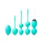 Complete 5pc Kegel Exercise Weight KIT for Women. Safe ABS Food Grade Silicone. Doctor Recommended for Bladder Control, Strengthens Pelvic Floor, for Beginners and Advanced, Stylish Turquoise