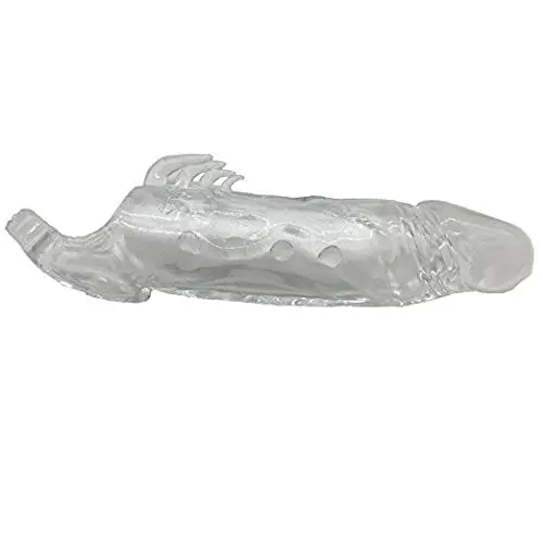 Silicone penile Condom Expander expands Male Chastity Toys Lengthen Cock Sleeves Dick Socks Reusable Condoms Q2