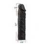 (Black) Privacy Packaging Silicone Penis Condom Expander Extended Male Chastity Toy Long Rooster Sleeve Dick Sock Reusable Condom