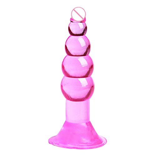 Zripool 10.5x2.5cm Medical Silicone Amal Dilator Whisper Quiet Masturbator Beads Butt Plùg Strong Suction Cup 5 Balls Anus Stimulate ?e-x Toys for Women Men