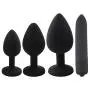 AnLing Jeweled Beginner Anales Trainer Kits Silicone Men and Women Share Pleasure Trainer Kits and 10-Speeds Toy, 4Pcs