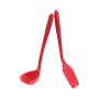 RedCom Spatula | 10 Pieces Cookware Set Red Silicone Baking Tool Nonstick Kitchenware Household Tool (Red)