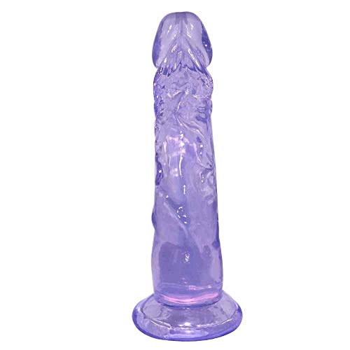 TTQQJJ 7.8 Inch Safe and Heathy Silicone Powerful Suction Cup Women Personal Pleasure Toys - Blue - Biyenanian