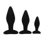 Eastern Delights Anal Sex Trainer 3PCS Kit Black Silicone Butt Plugs