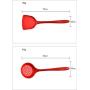 JunbosiKitchenware Silicone Kitchenware 4 Piece Set One-Piece Non-Stick Special Shovel Spoon Spoon Spoon Rice Spoon Cooking,Black