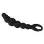 Beauty7 Black Flexible Anal Beads Link Chain Butt Plug Medical Grade Sleek Silicone Safe Pull Ring Prostate Massager Sex Toy