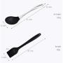 JunbosiKitchenware Silicone Kitchenware Set of 8 Stainless Steel Handle Kitchenware Set High Temperature Anti-Scalding Cooking Spoon Shovel