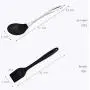 JunbosiKitchenware Silicone Kitchenware Set of 8 Stainless Steel Handle Kitchenware Set High Temperature Anti-Scalding Cooking Spoon Shovel