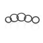 RASCAL Boneyard Silicone Ring 5 Piece Kit, Black, 0.2 Pound