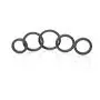 RASCAL Boneyard Silicone Ring 5 Piece Kit, Black, 0.2 Pound