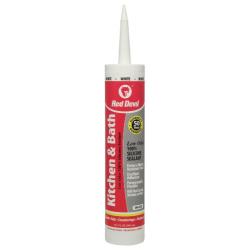 Red Devil 0836 836 Silicone Sealant, 10.1 Oz, Cartridge, Viscous Paste, White