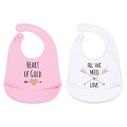 Hudson Baby Unisex Baby Silicone, Waterproof Bibs