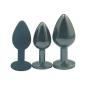 ETNN T-shirt Princess plùg B-útt Gunmetal 12 Jewelry Color Small Huge Metal Silicone Anále Beads B-útt plùg Set Adult Sexvc Toys for Men Women,Black Gem,Silicone Jewel plùg B-útt Sexok Play