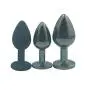 ETNN T-shirt Princess plùg B-útt Gunmetal 12 Jewelry Color Small Huge Metal Silicone Anále Beads B-útt plùg Set Adult Sexvc Toys for Men Women,Black Gem,Silicone Jewel plùg B-útt Sexok Play