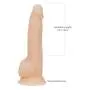 Naked Adduction 8 Inch Realistic Silicone Dildo with Suction Cup, Dual Density Dong, Beige Color Penis, Adult Sex Toy, Harness Compatible