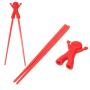 Kitchen Supplies Kitchenware Smile Cartoon Doll Plastic Chopsticks with Silicone Cap Tableware Tool Accessories (Color : Red)