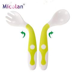 Gray Cat 1PCS, Childrens Baby Mini Silicone Spoon Home Heat-Resistant Spoon Colorful kitchenware